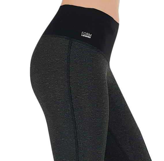 Damen Laufhose lang schwarz grau