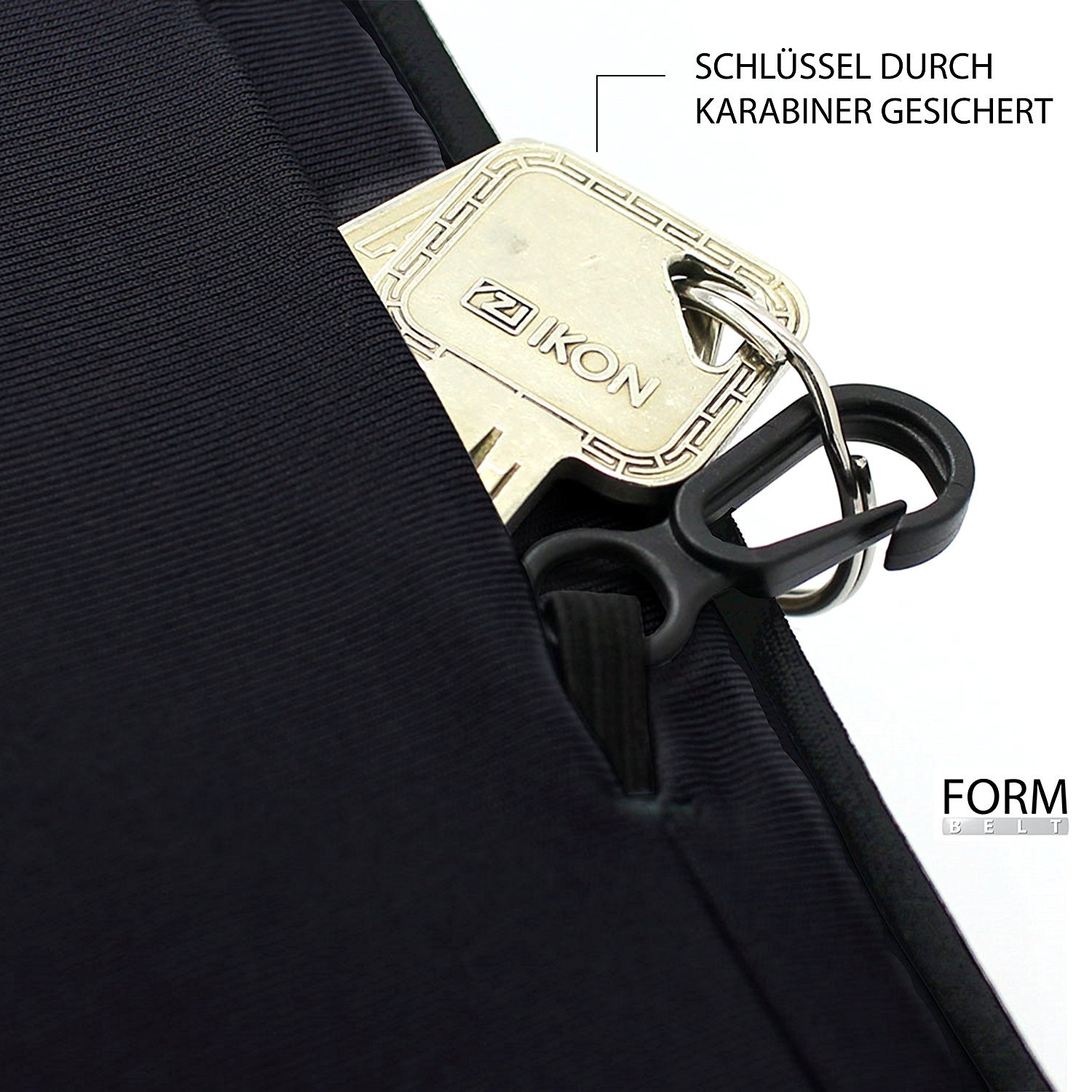 FORMBELT® plus Sport-Bauchtasche, Laufgürtel mit Reißverschluss - Farbe: Grau melliert 4 FORMBELT® plus Sport-Bauchtasche, Laufgürtel mit Reißverschluss - Farbe: Grau melliert – Bild 4